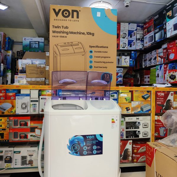 Von 10kg twin tub washing machine