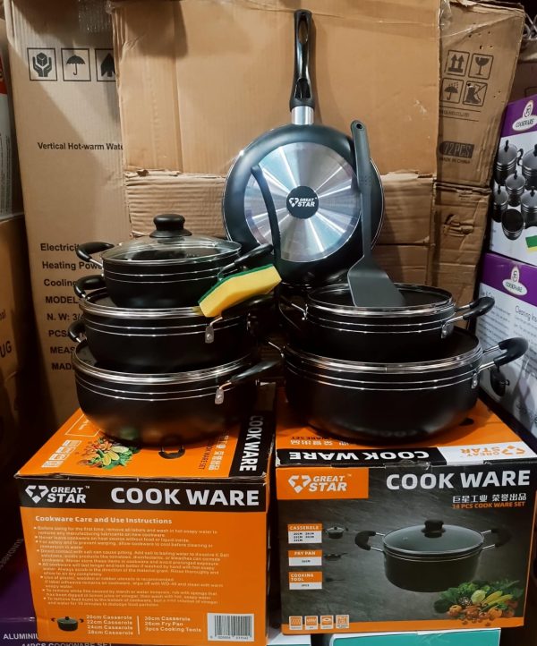 Great star (tc model ) nonstick sufuria cookware set