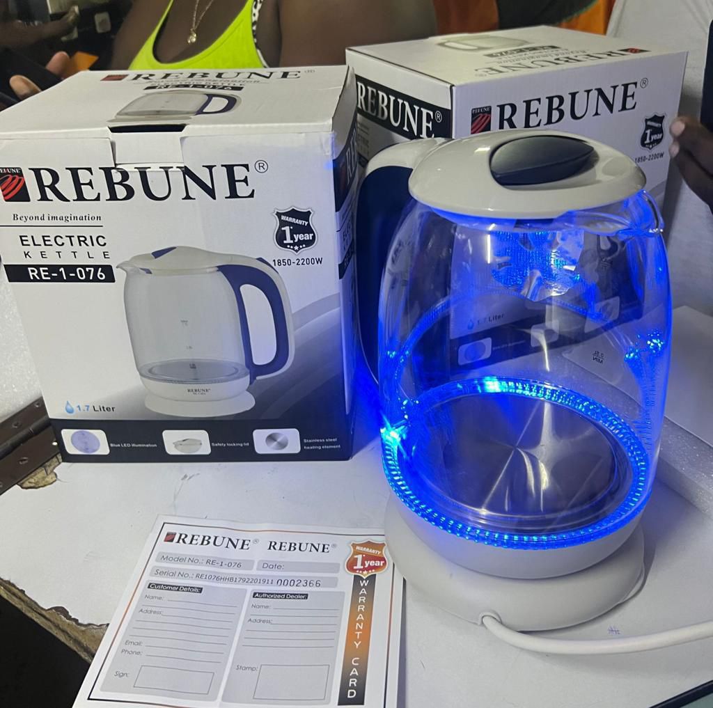 Rebune 1.7ltrs Glass Kettle